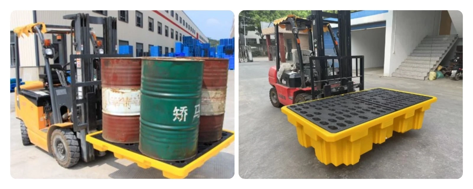 forklift-handling-plastic-spill-pallet forklift-handling-plastic-spill-pallet